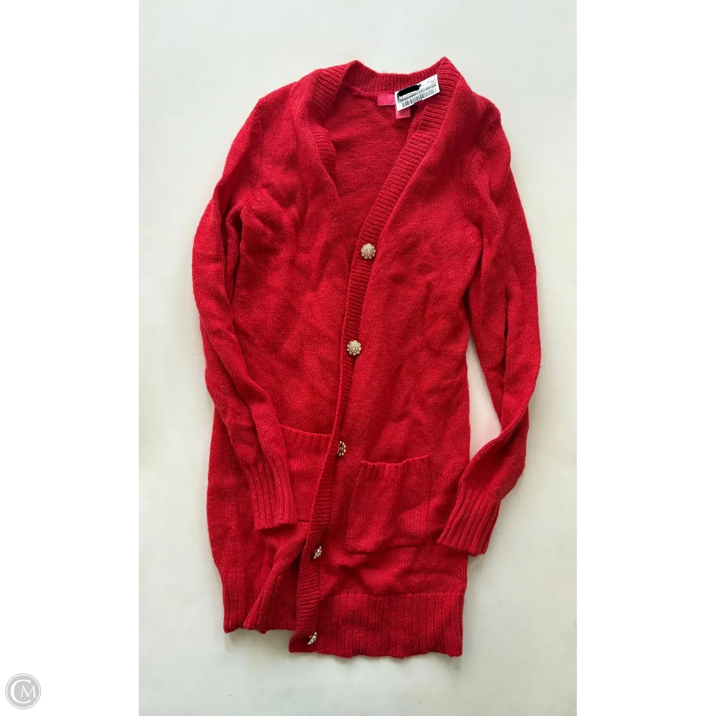 Sweater Cardigan Designer By Lilly Pulitzer In Red, Size: Xs