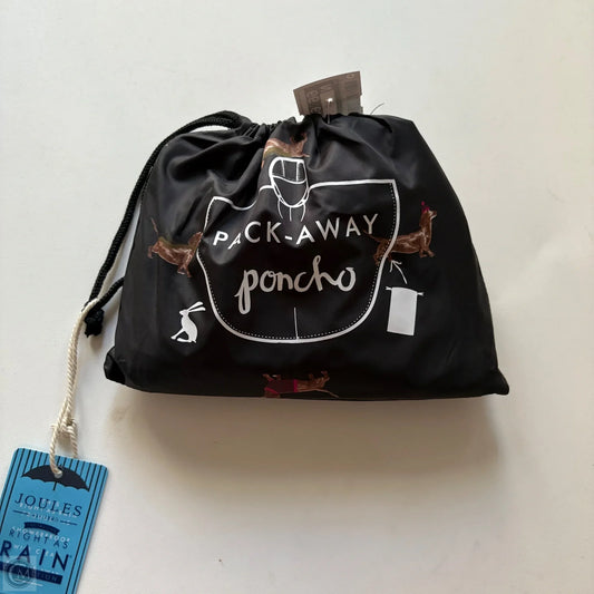 Poncho By Joules In Black, Size: Osfm