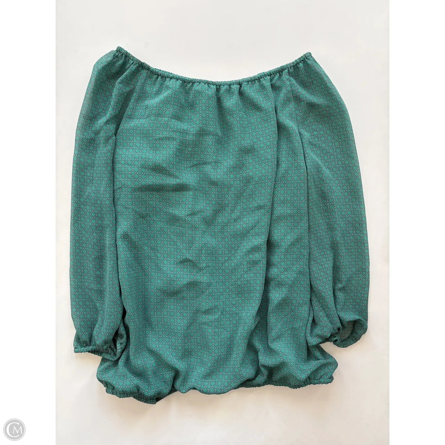 Blouse Long Sleeve By Ann Taylor In Green, Size: S