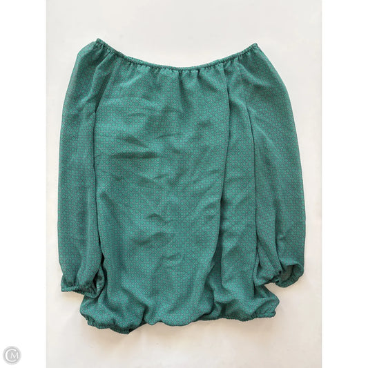 Blouse Long Sleeve By Ann Taylor In Green, Size: S