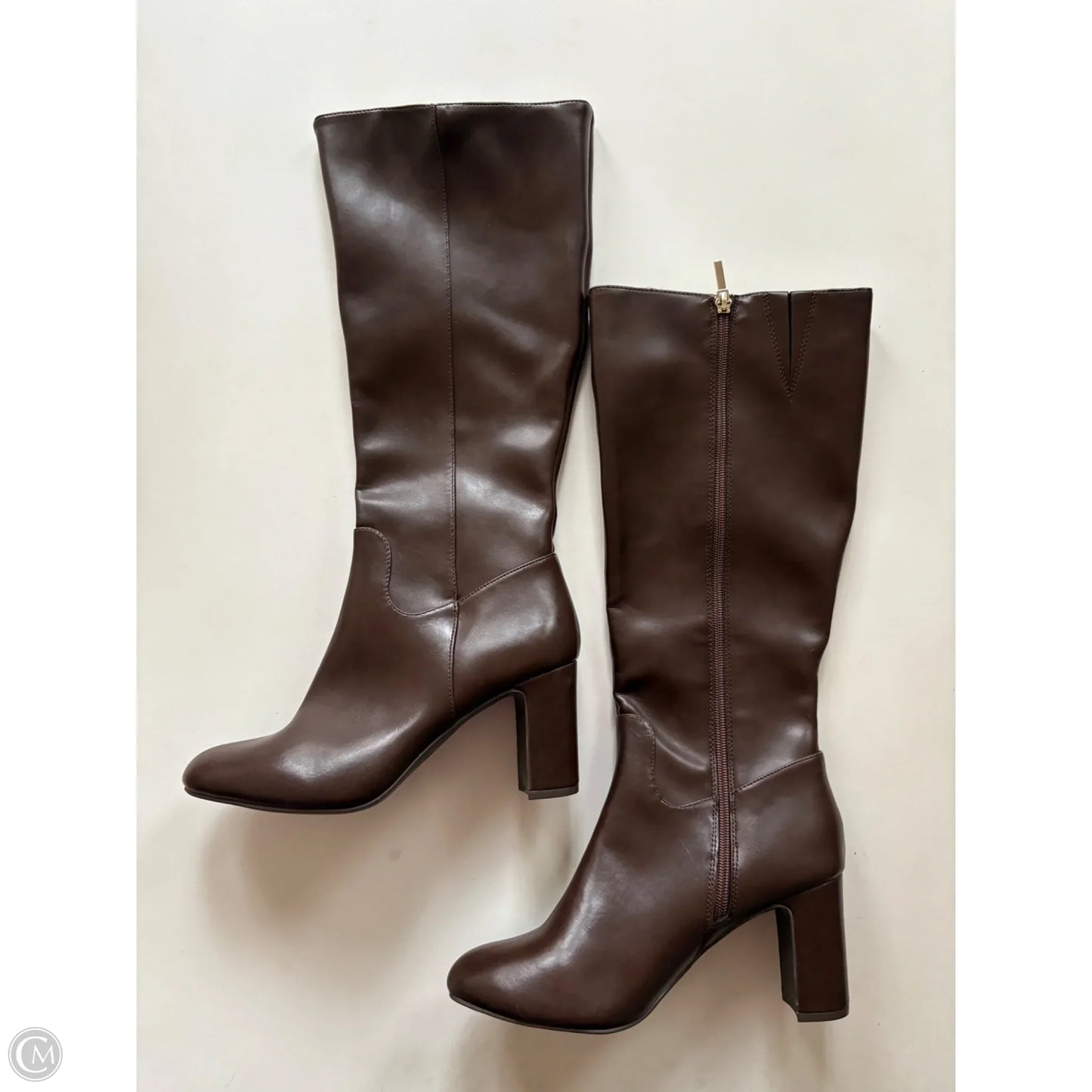 Boots Knee Heels By Crown And Ivy In Brown, Size: 8