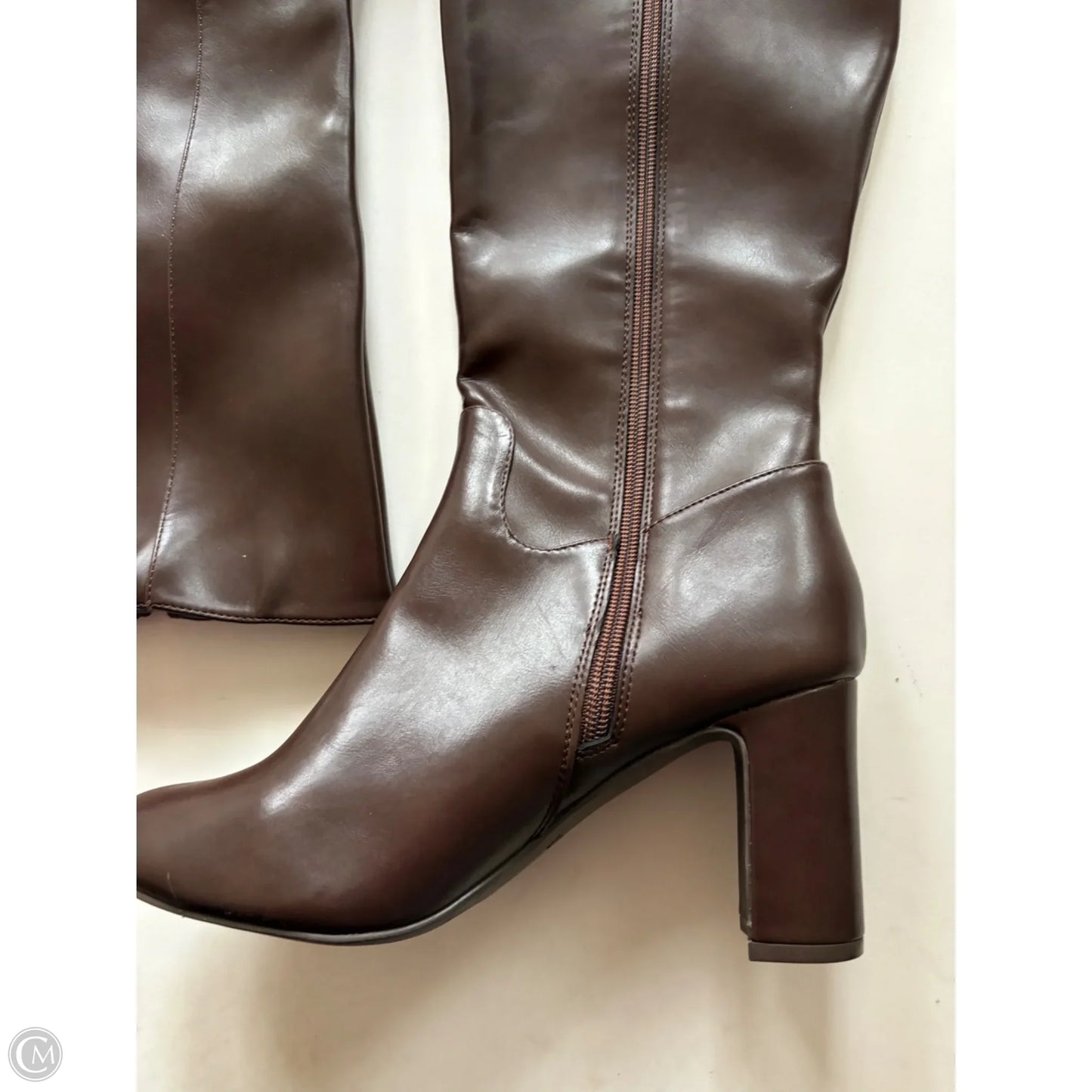 Boots Knee Heels By Crown And Ivy In Brown, Size: 8