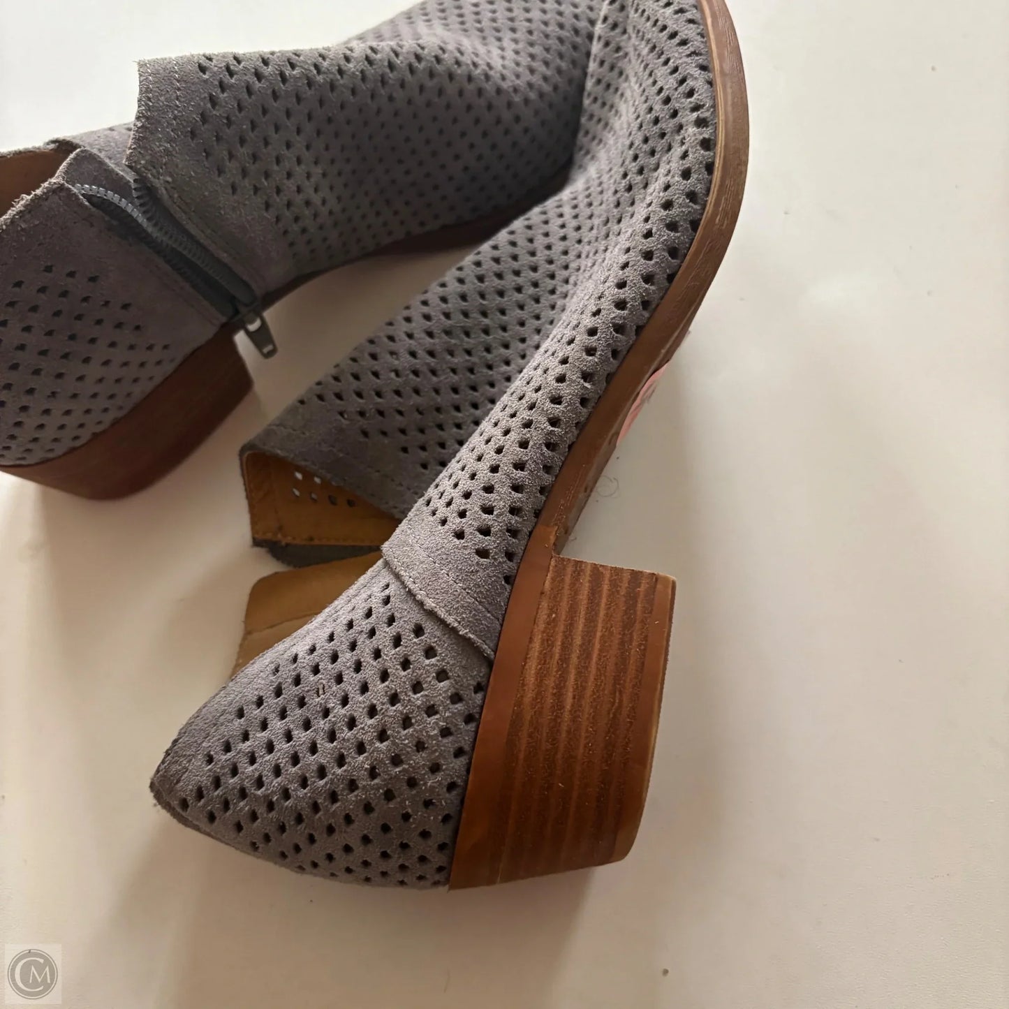 Boots Ankle Heels By Lucky Brand In Grey, Size: 9.5