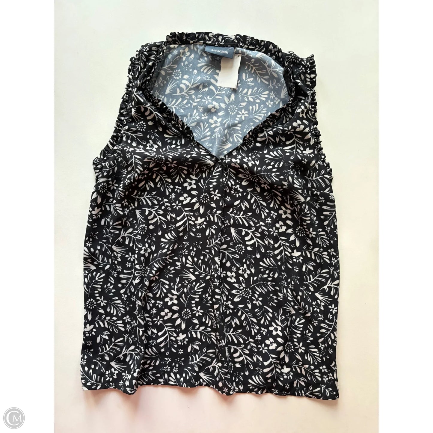 Blouse Short Sleeve By Modcloth In Black, Size: S