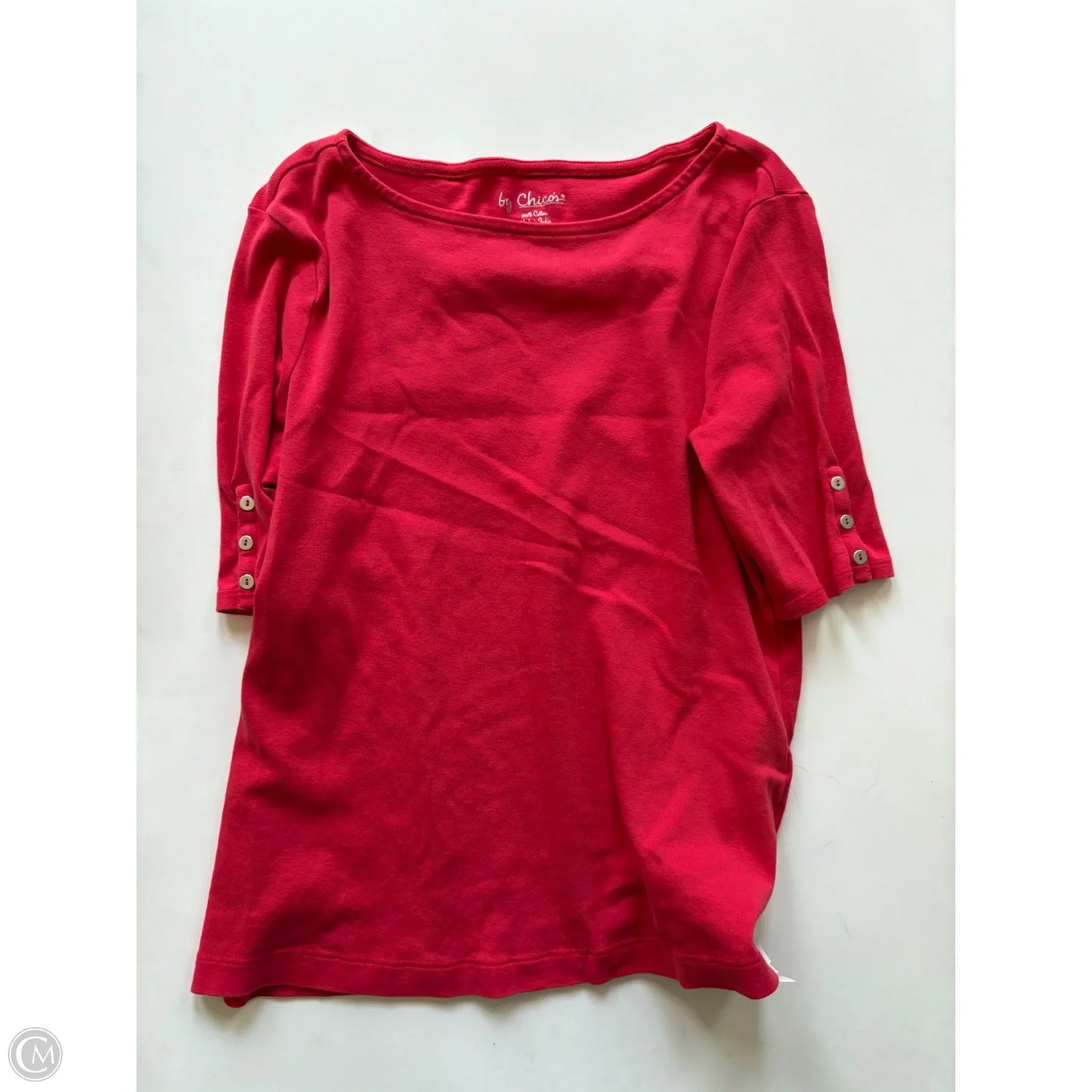Top Short Sleeve By Chicos In Red, Size: M