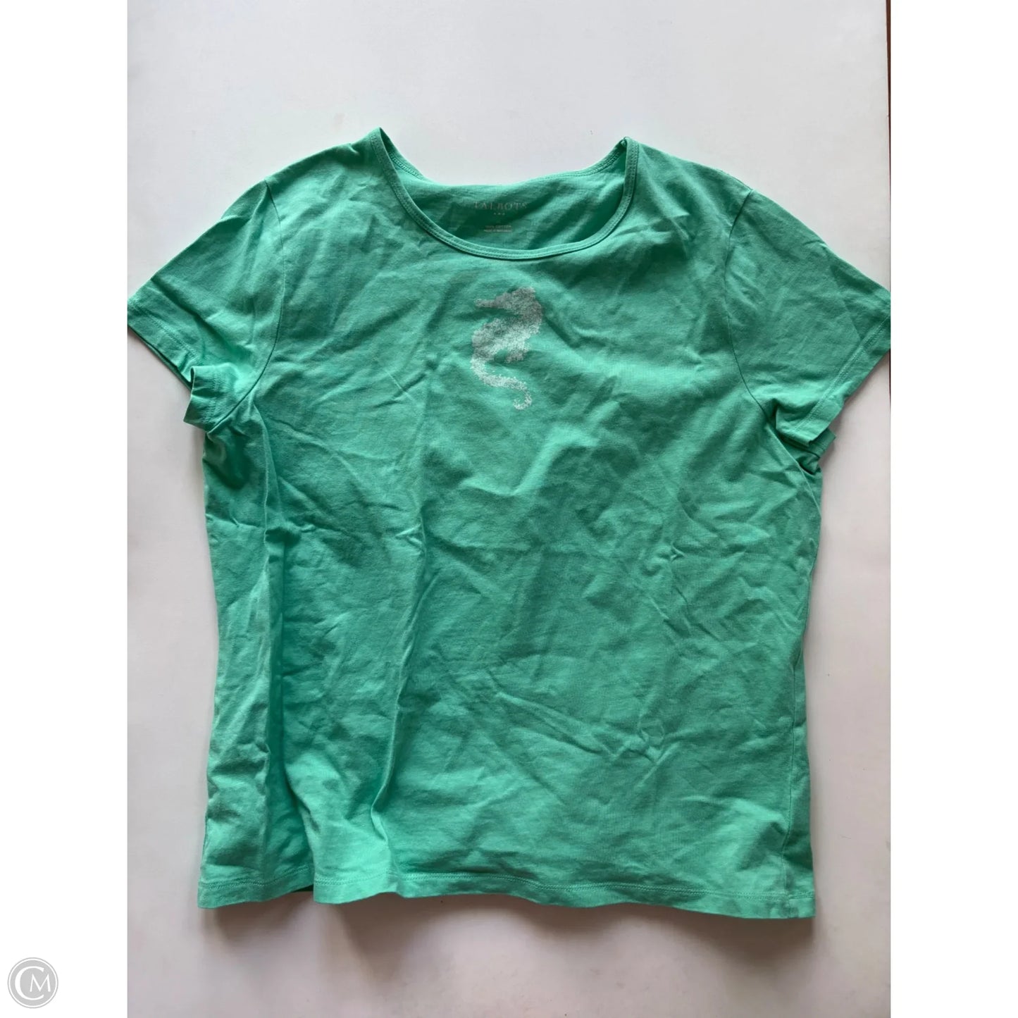 Top Short Sleeve By Talbots In Green, Size: Xl