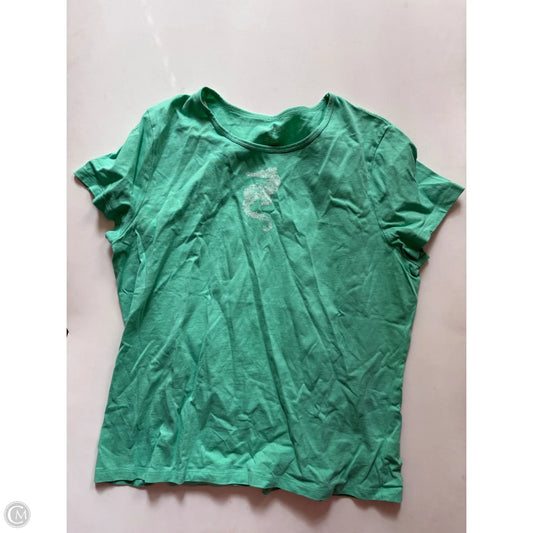 Top Short Sleeve By Talbots In Green, Size: Xl