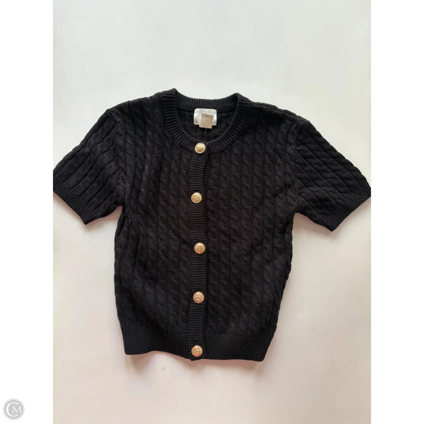 Sweater Cardigan By H&m In Black, Size: Xs
