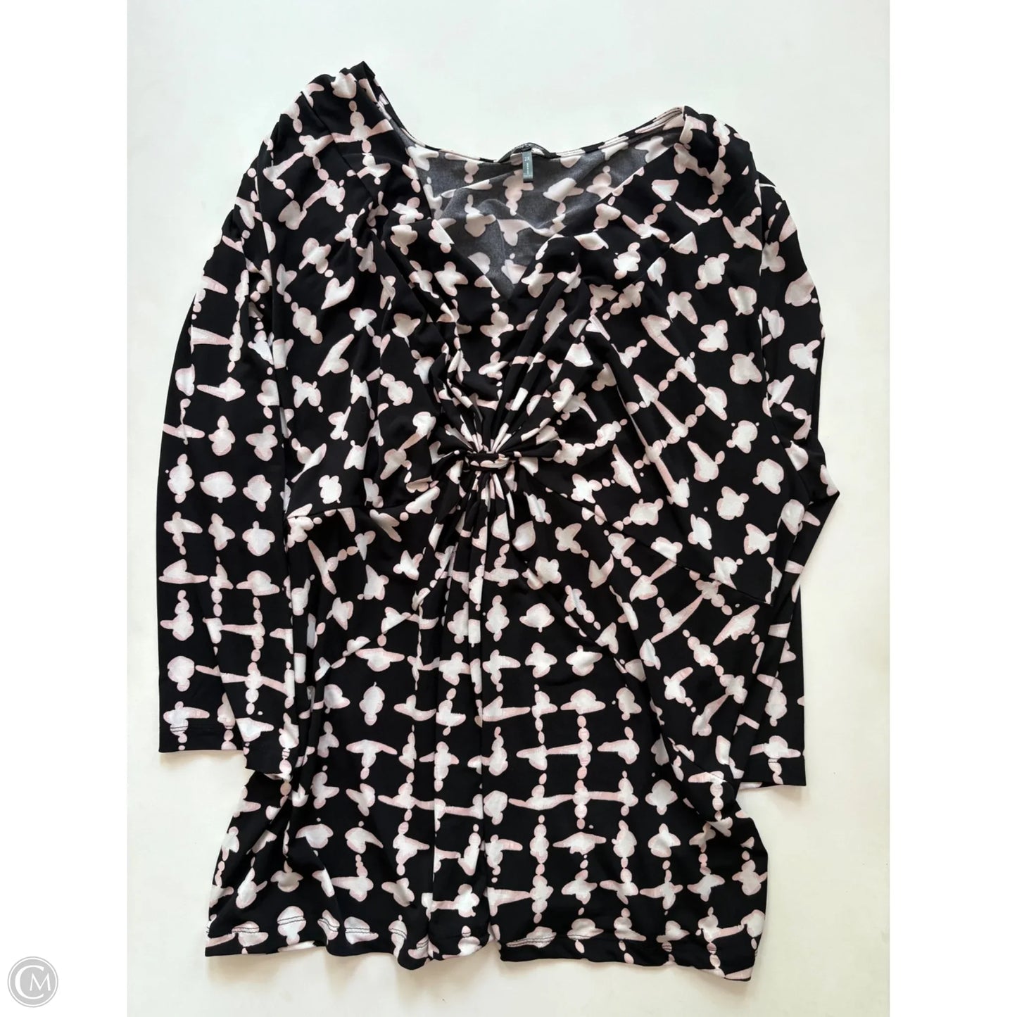 Top Long Sleeve By Daisy Fuentes In Black, Size: 2x