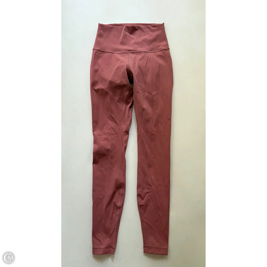 Athletic Leggings By Lululemon In Orange, Size: S