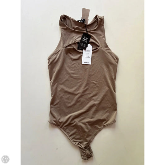 Bodysuit By Express In Taupe, Size: Xs