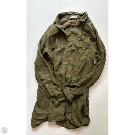 Top Long Sleeve By Free People In Plaid Pattern, Size: Xs