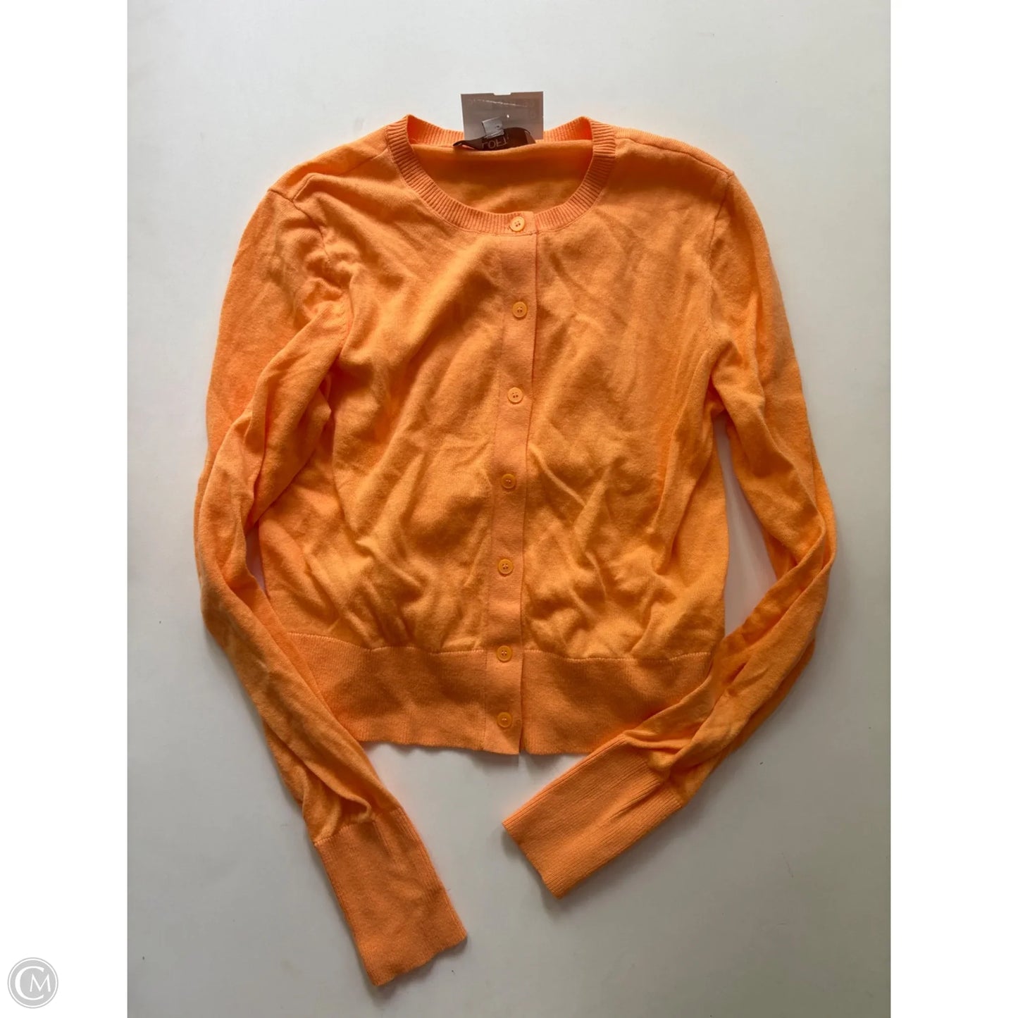 Sweater Cardigan By Loft In Orange, Size: Xs