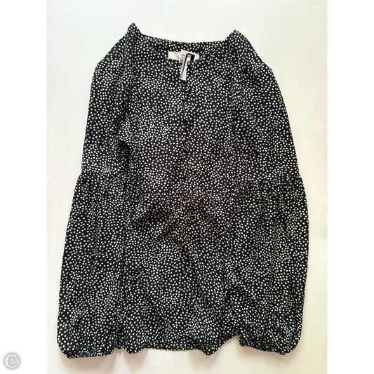 Blouse Long Sleeve By Loft In Polkadot Pattern, Size: Xs