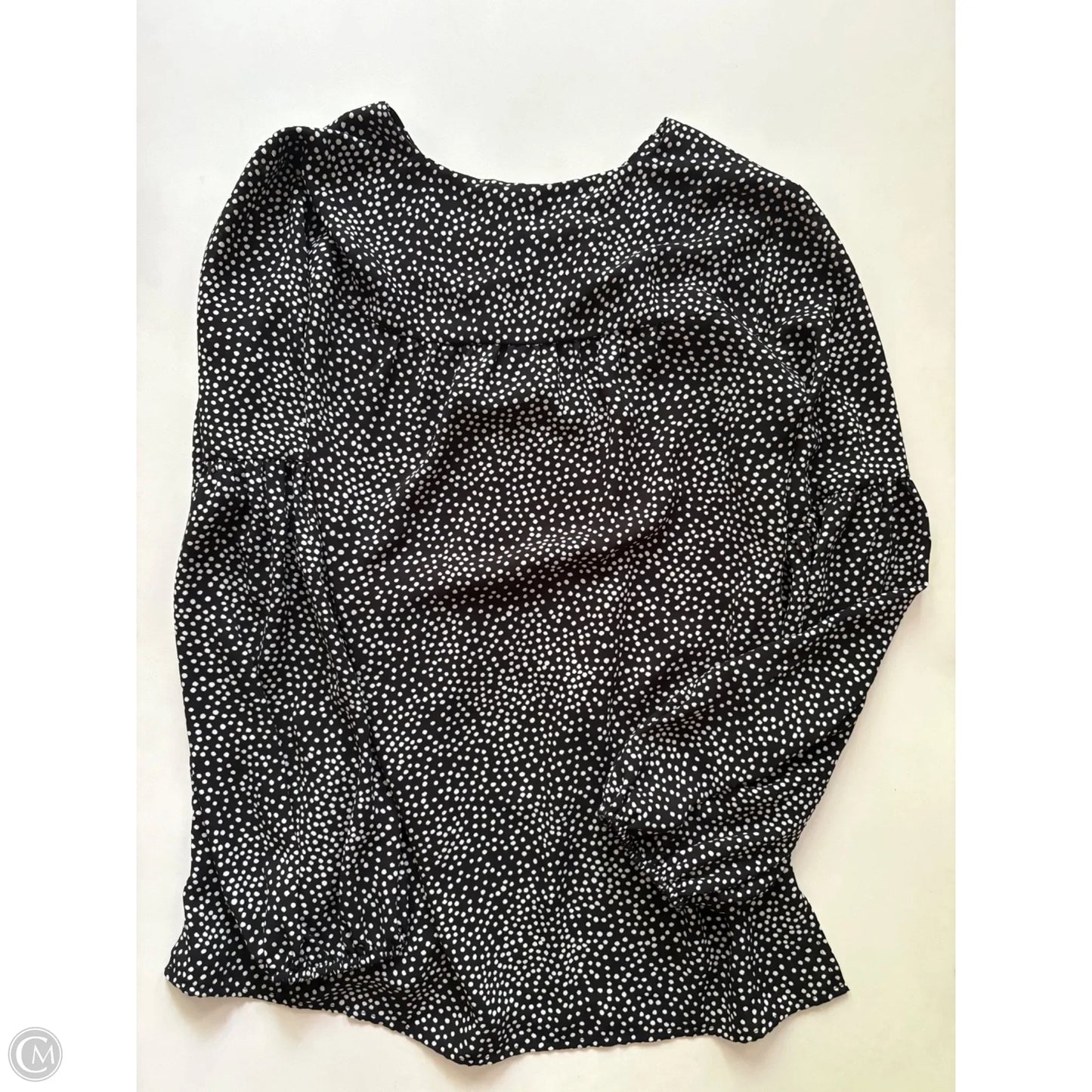 Blouse Long Sleeve By Loft In Polkadot Pattern, Size: Xs