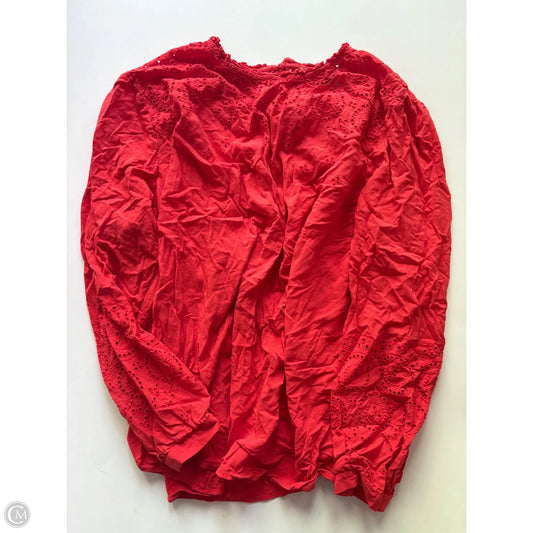 Top Long Sleeve By Loft In Orange, Size: 3x