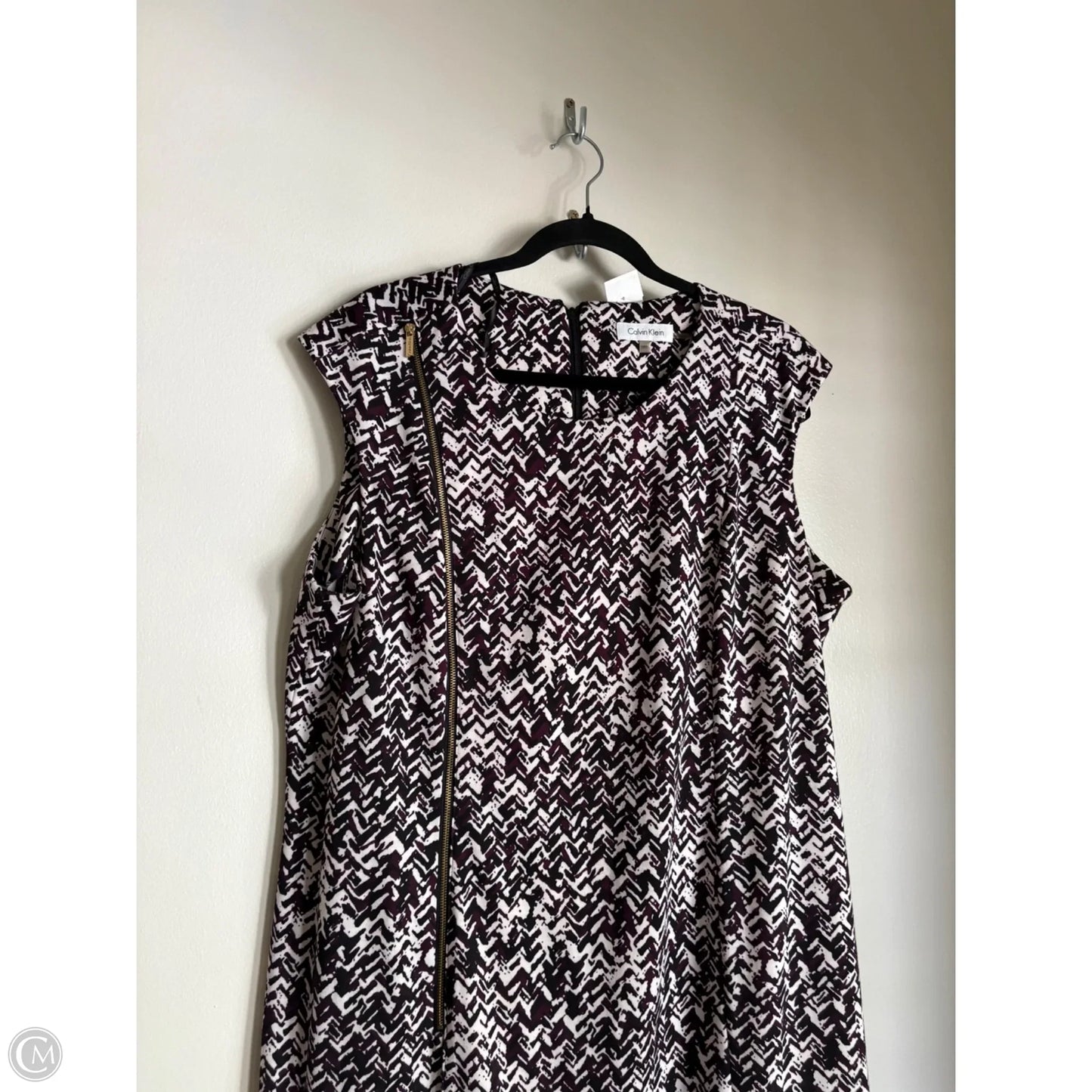 Dress Work By Calvin Klein In Purple, Size: Xl
