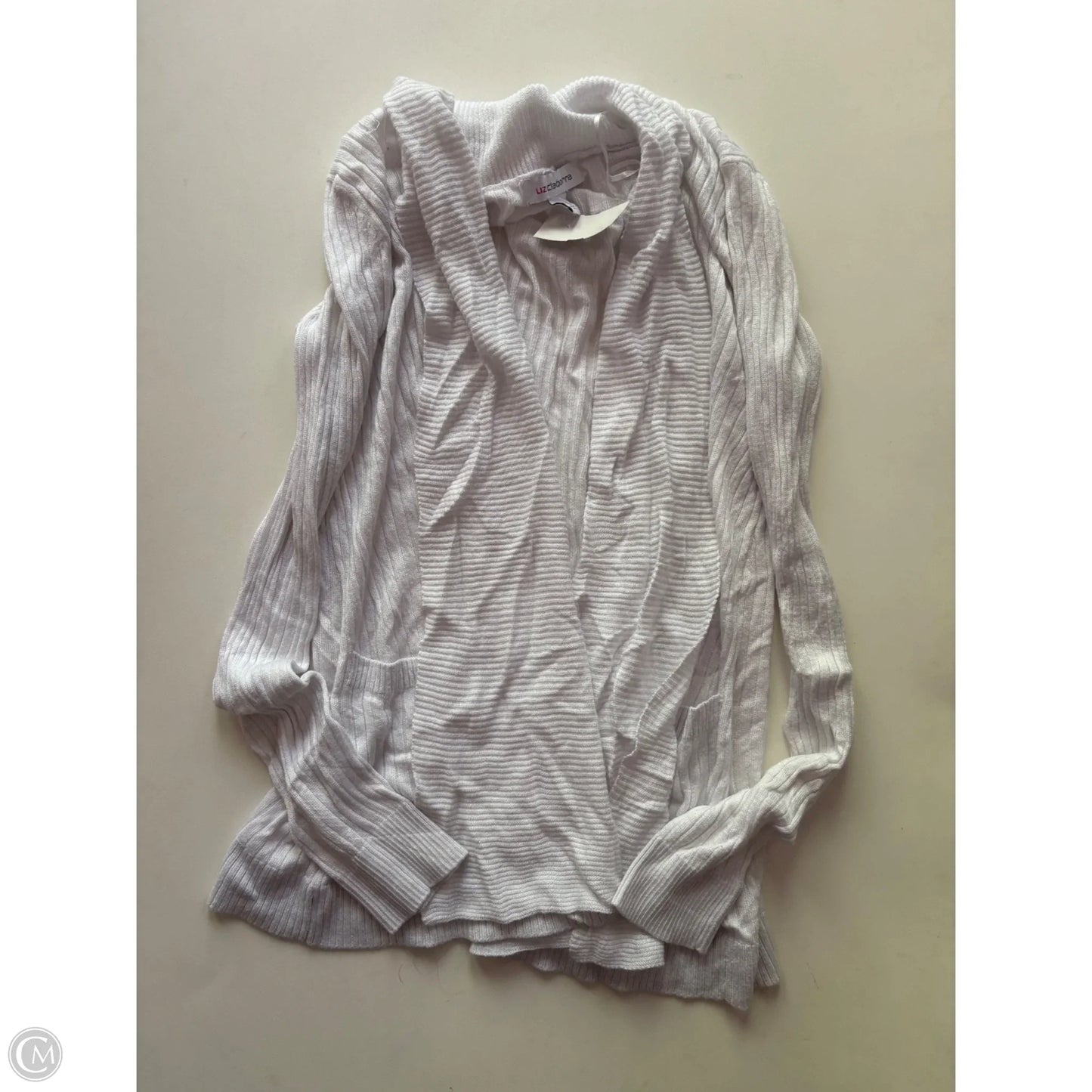Sweater Cardigan By Liz Claiborne In White, Size: S