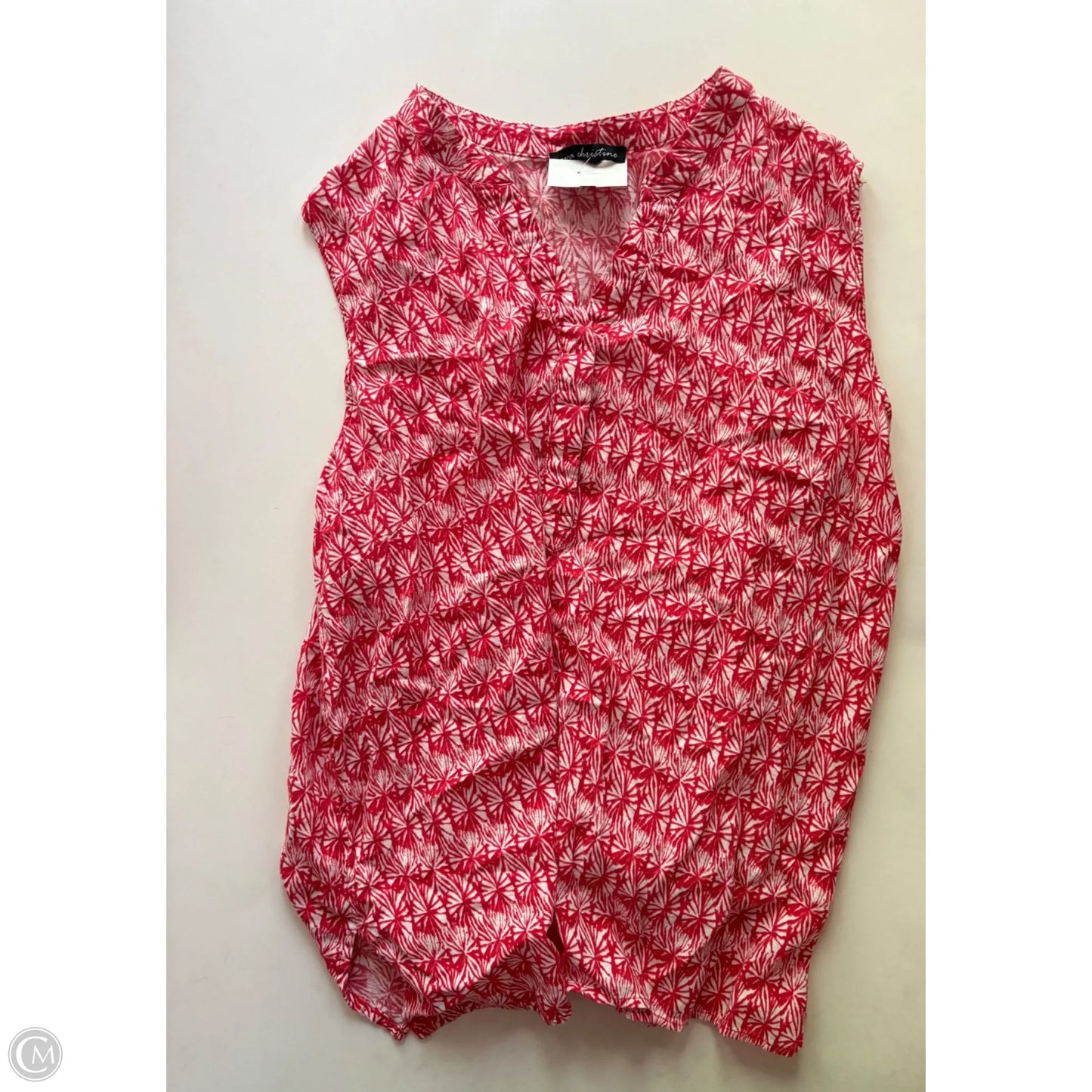 Top Sleeveless By Ana Christine In Red, Size: 2x