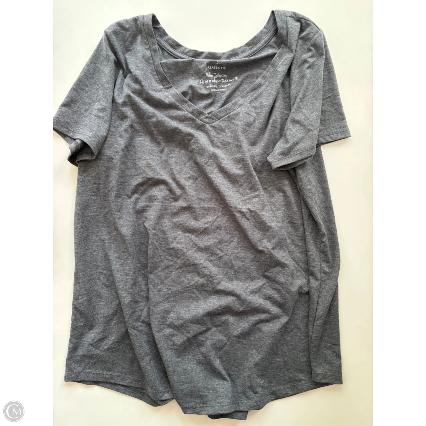 Top Short Sleeve By Torrid In Grey, Size: 2x