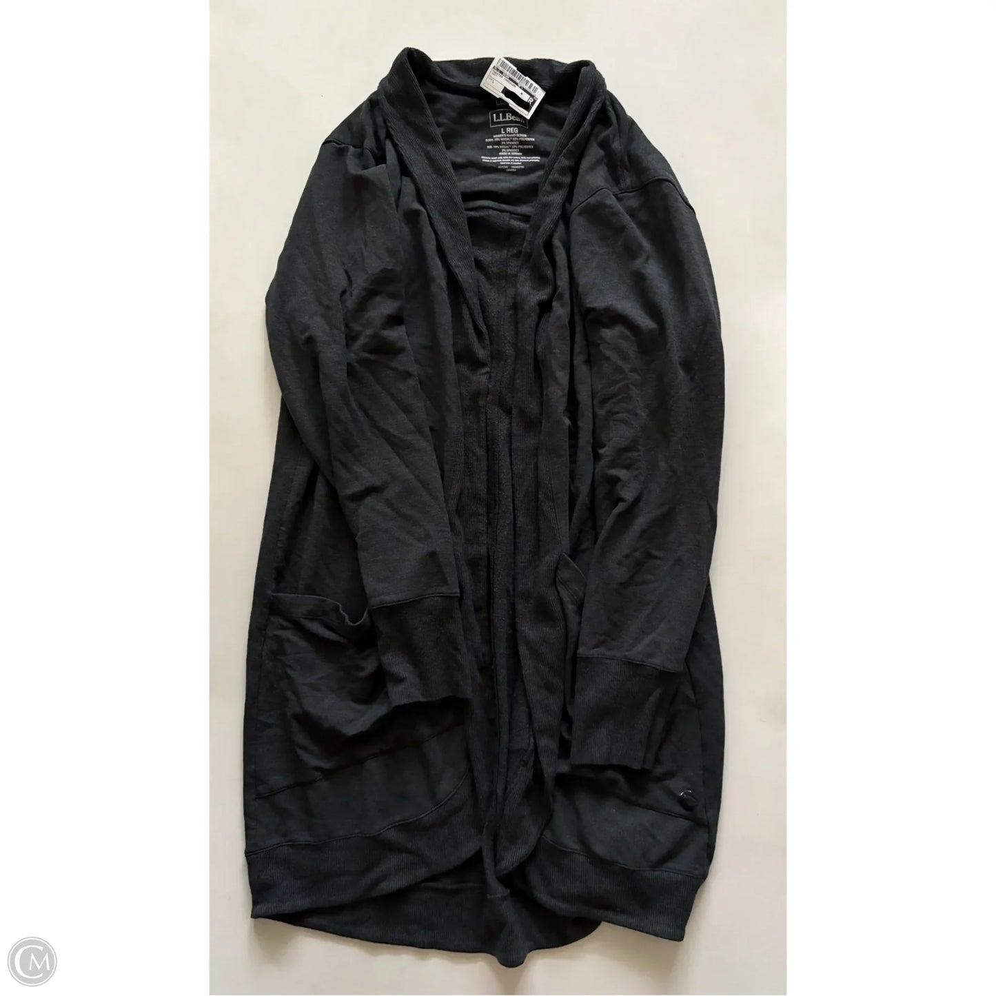 Sweater Cardigan By L.l. Bean In Grey, Size: L