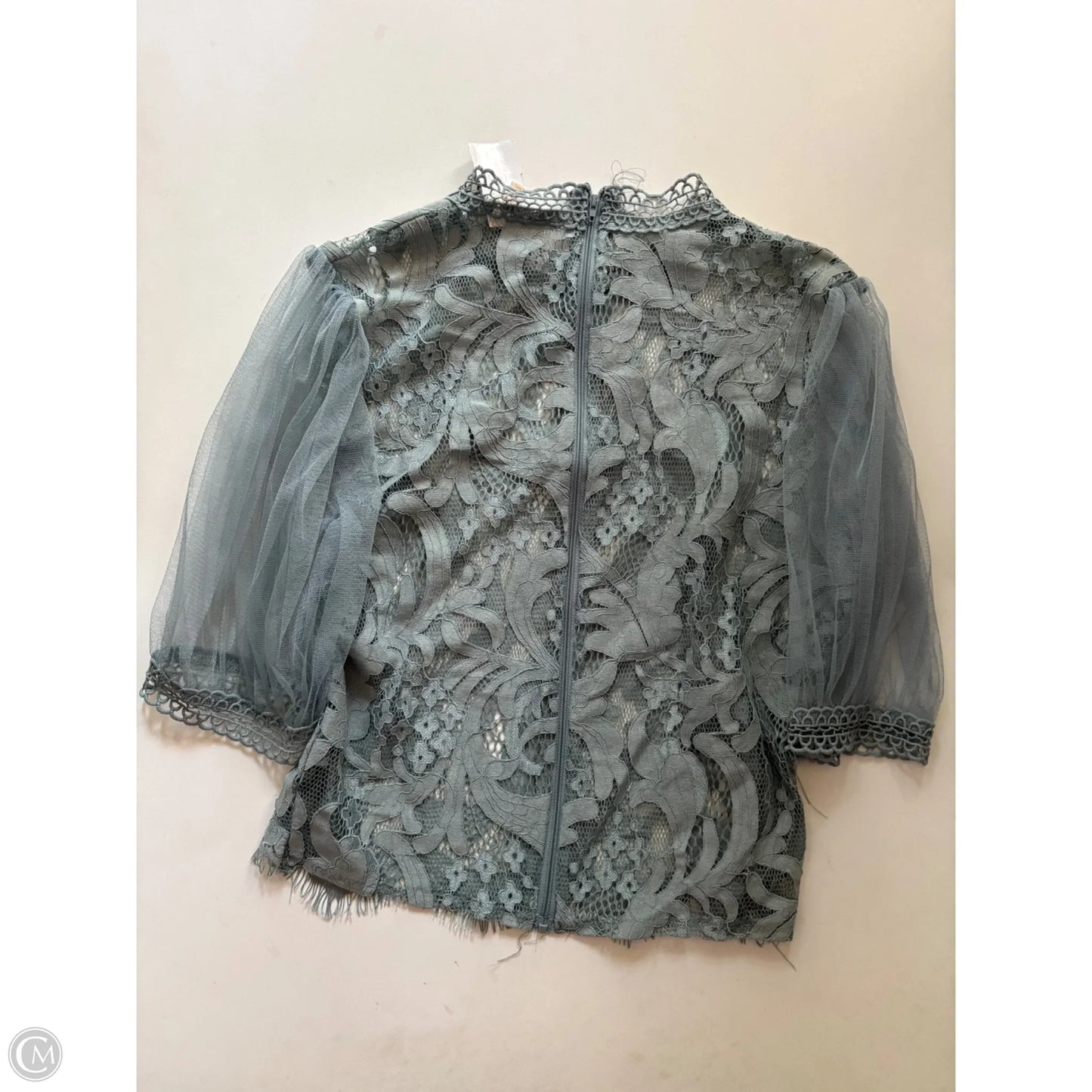 Blouse Long Sleeve By Peach In Blue, Size: M