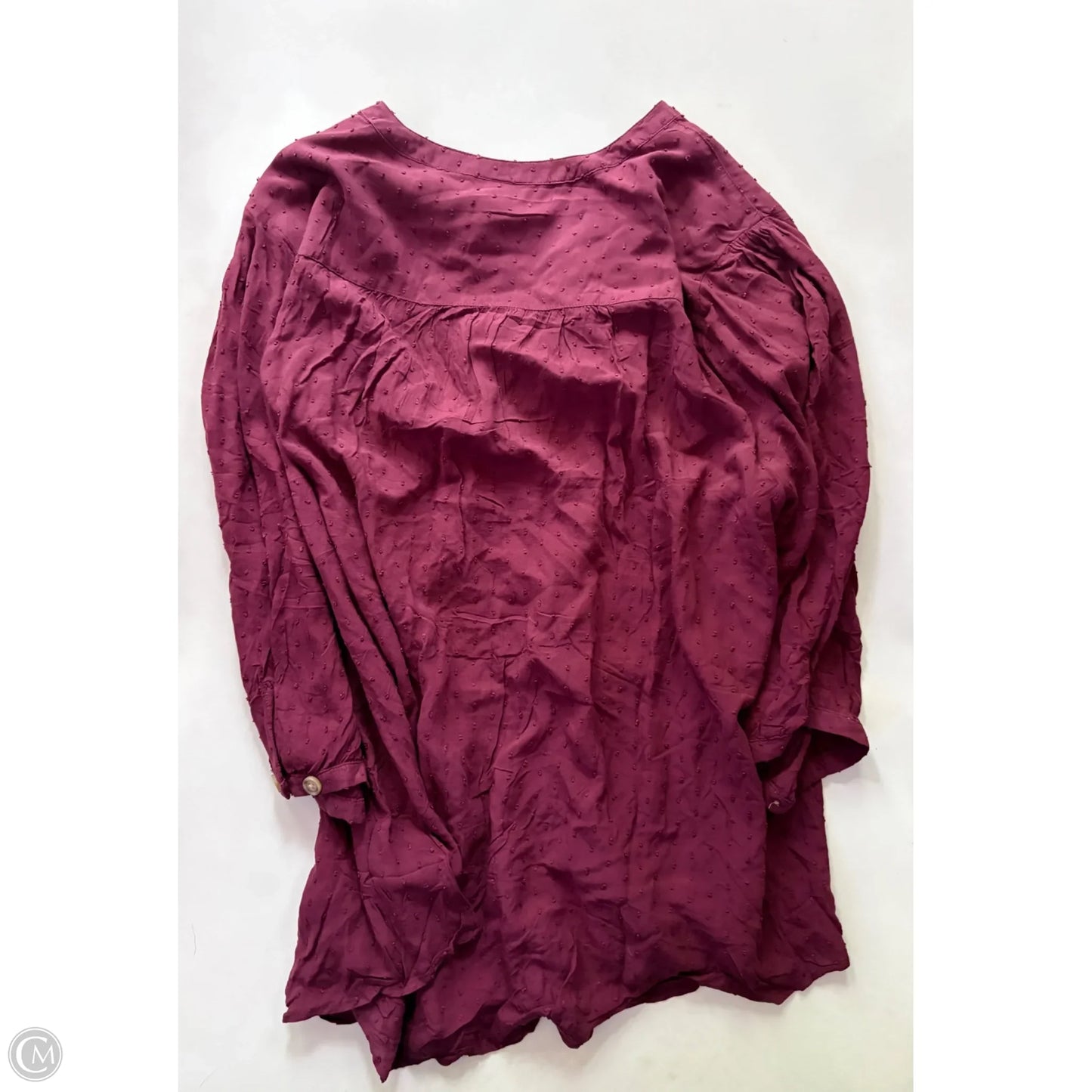 Blouse Long Sleeve By Torrid In Maroon, Size: 3x