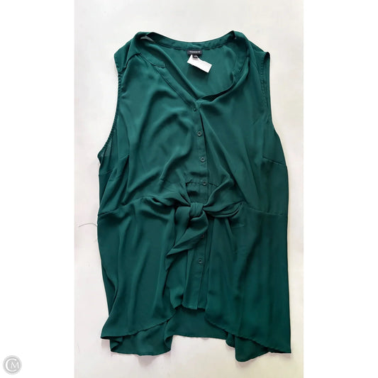 Blouse Sleeveless By Torrid In Green, Size: 3x