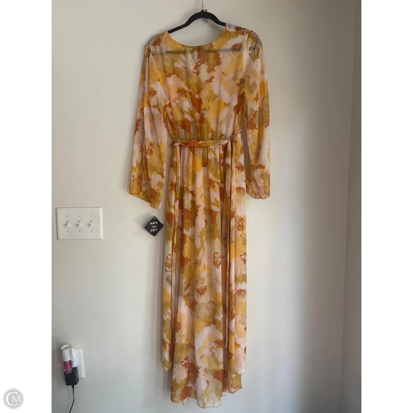 Dress Casual Maxi By Kate & Lilly In Yellow, Size: Medium