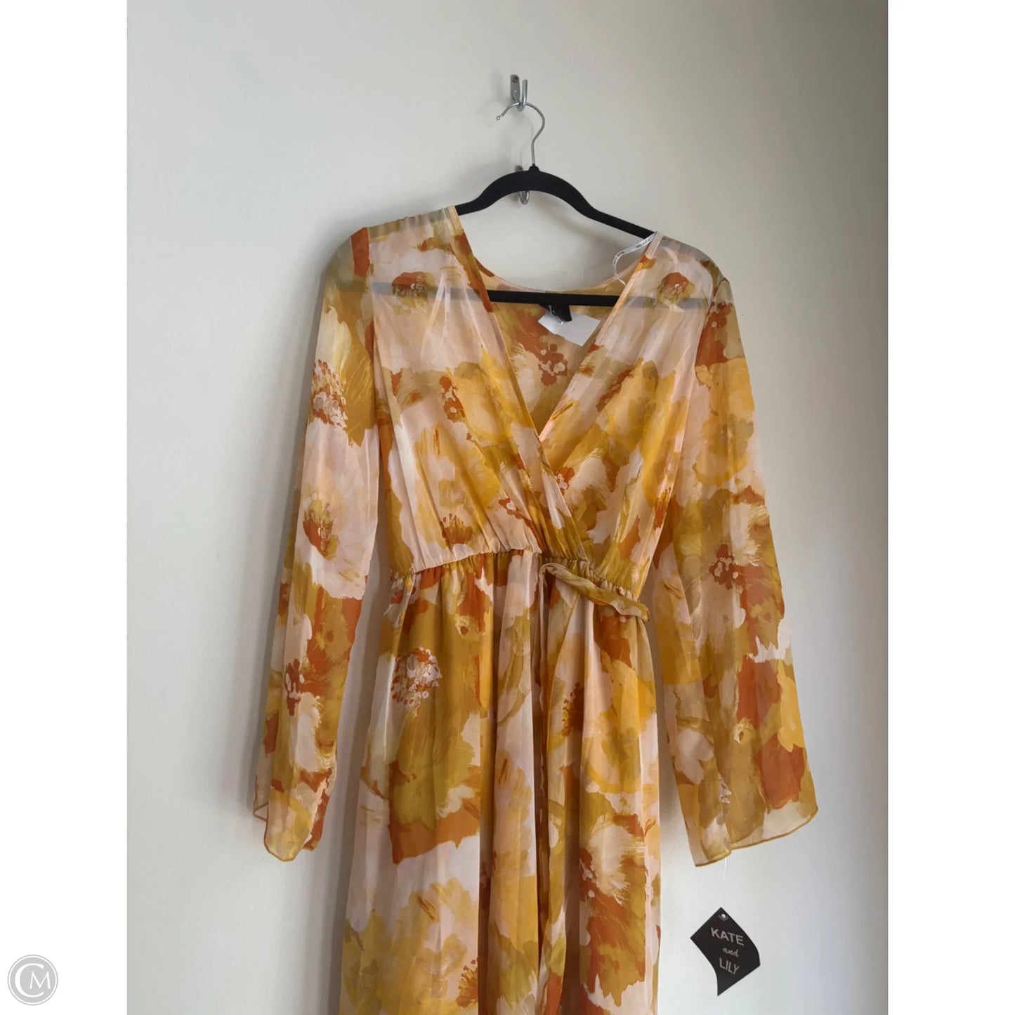 Dress Casual Maxi By Kate & Lilly In Yellow, Size: Medium