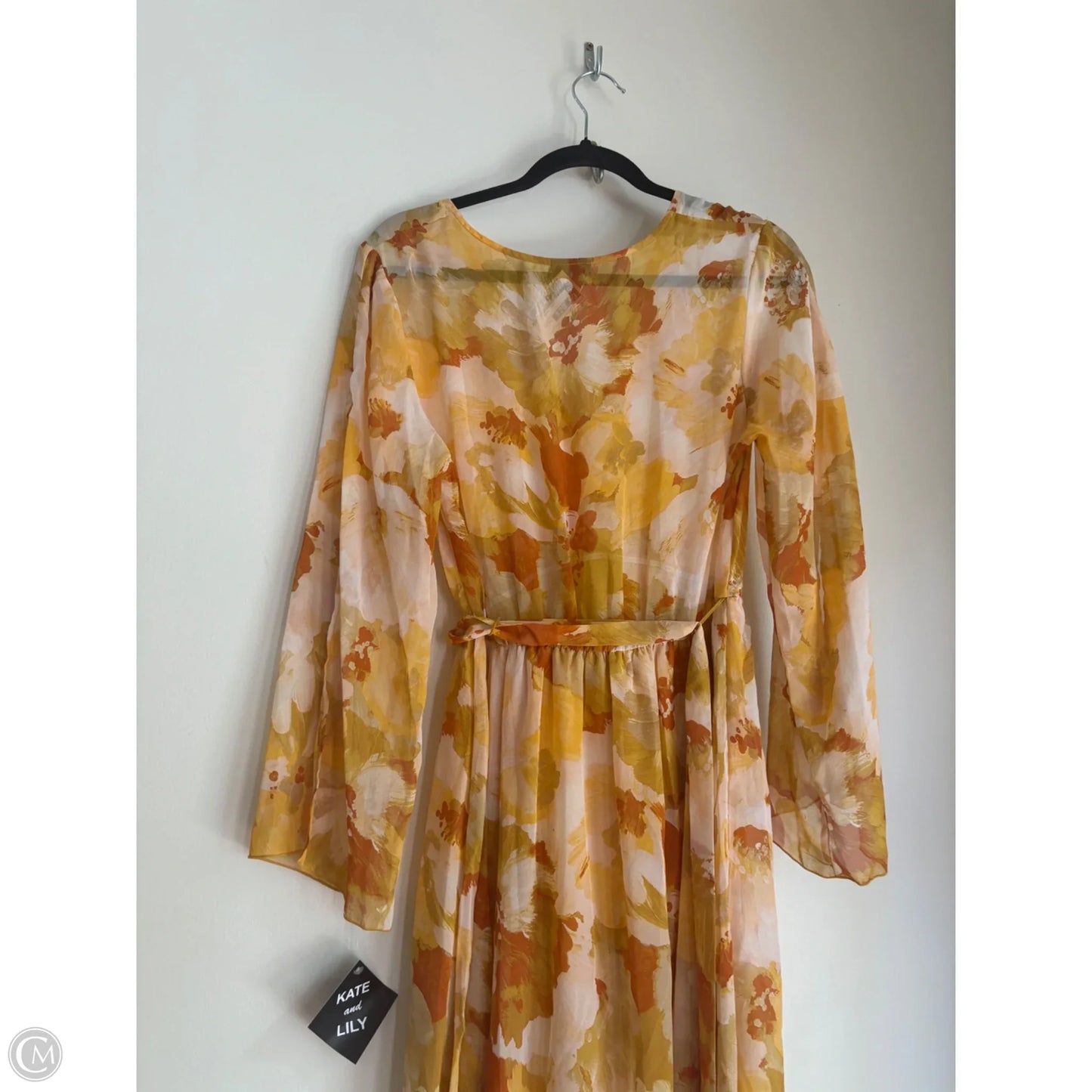 Dress Casual Maxi By Kate & Lilly In Yellow, Size: Medium