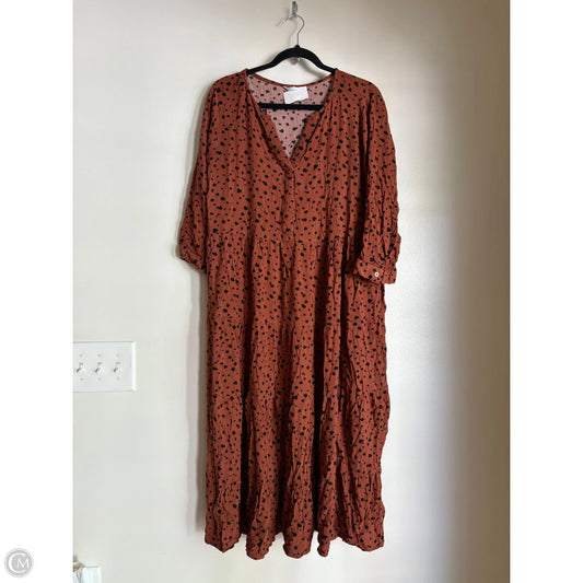 Dress Casual Maxi By Time And Tru In Animal Print, Size: Xl