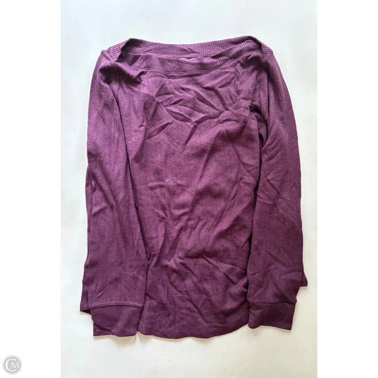 Top Long Sleeve By Loft In Purple, Size: 2x