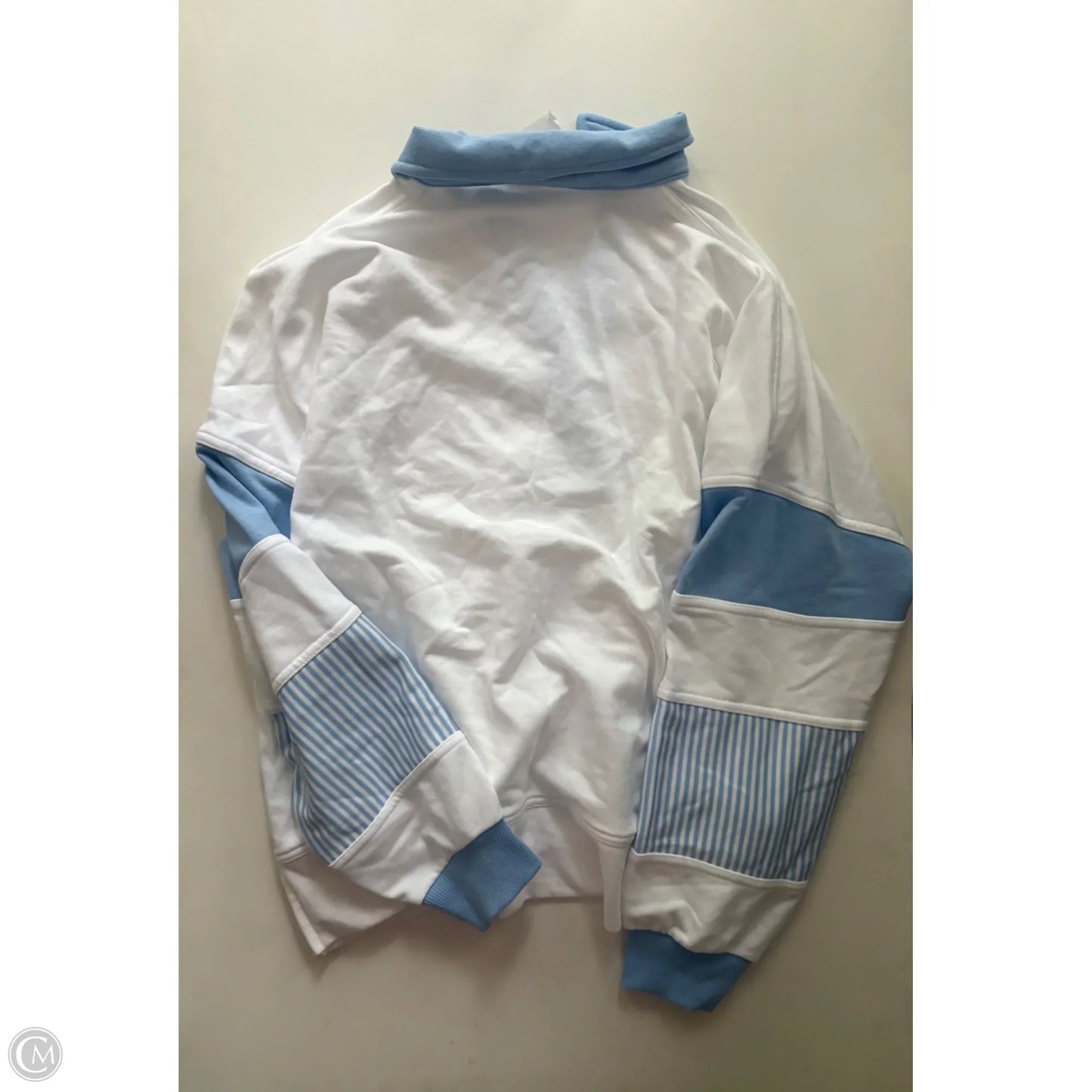 Sweatshirt Collar By Crown And Ivy In Blue & White, Size: 2x
