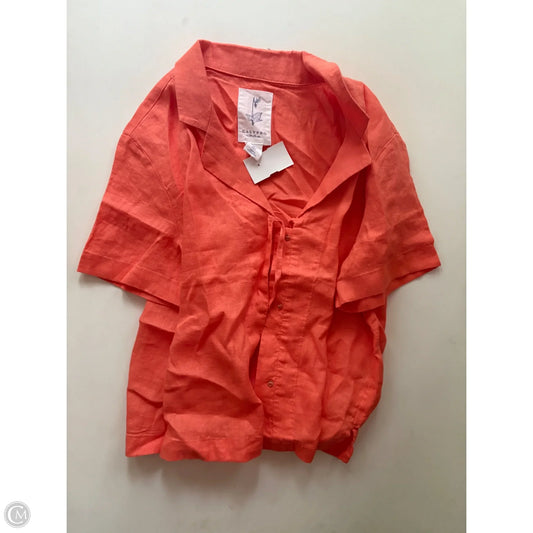 Top Short Sleeve By Calypso St Barth In Orange, Size: S