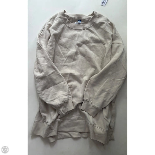Sweatshirt Crewneck By Old Navy In Cream, Size: Xl