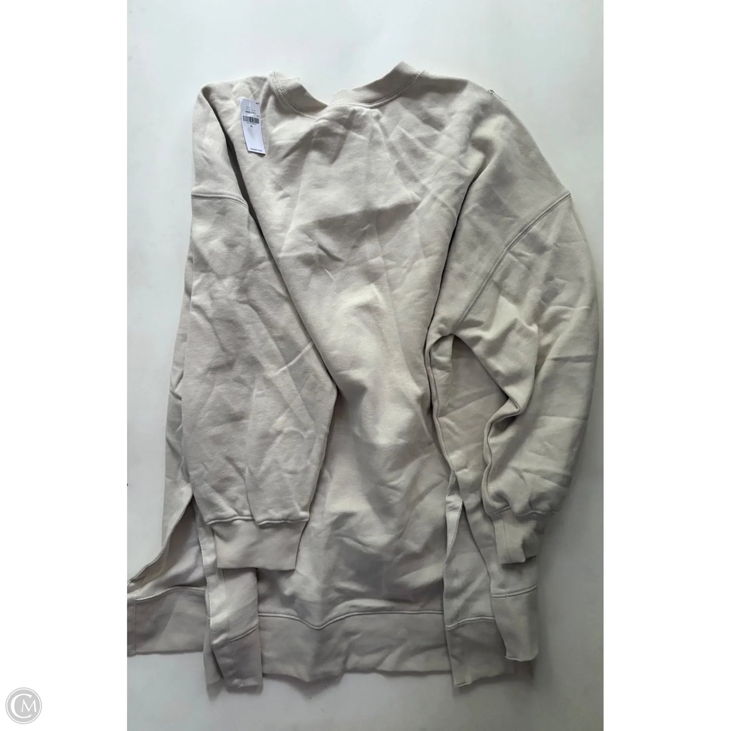 Sweatshirt Crewneck By Old Navy In Cream, Size: Xl