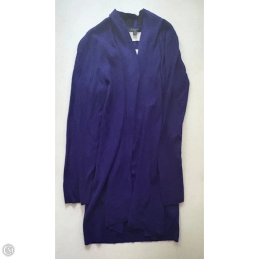 Sweater Cardigan By Ann Taylor In Purple, Size: Xl