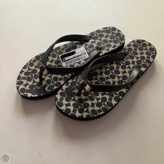 Sandals Designer By Coach In Black, Size: 7