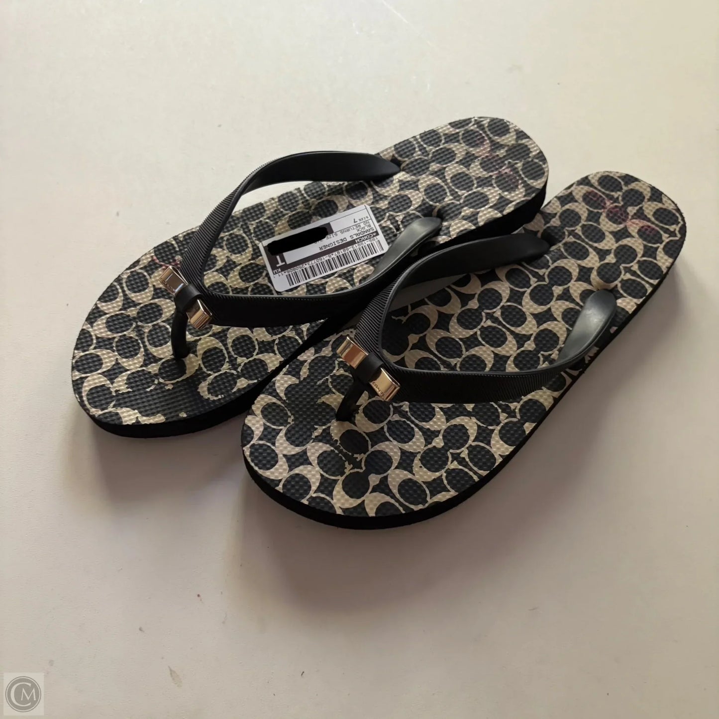 Sandals Designer By Coach In Black, Size: 7