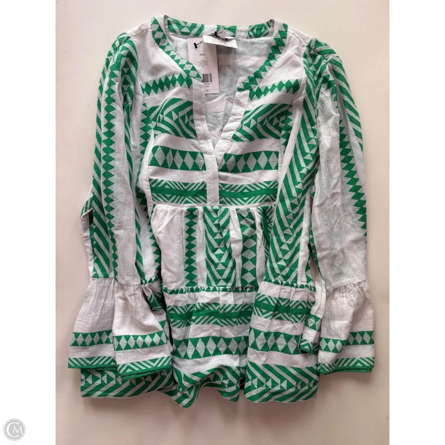 Top Long Sleeve By Crown And Ivy In Green, Size: 2x