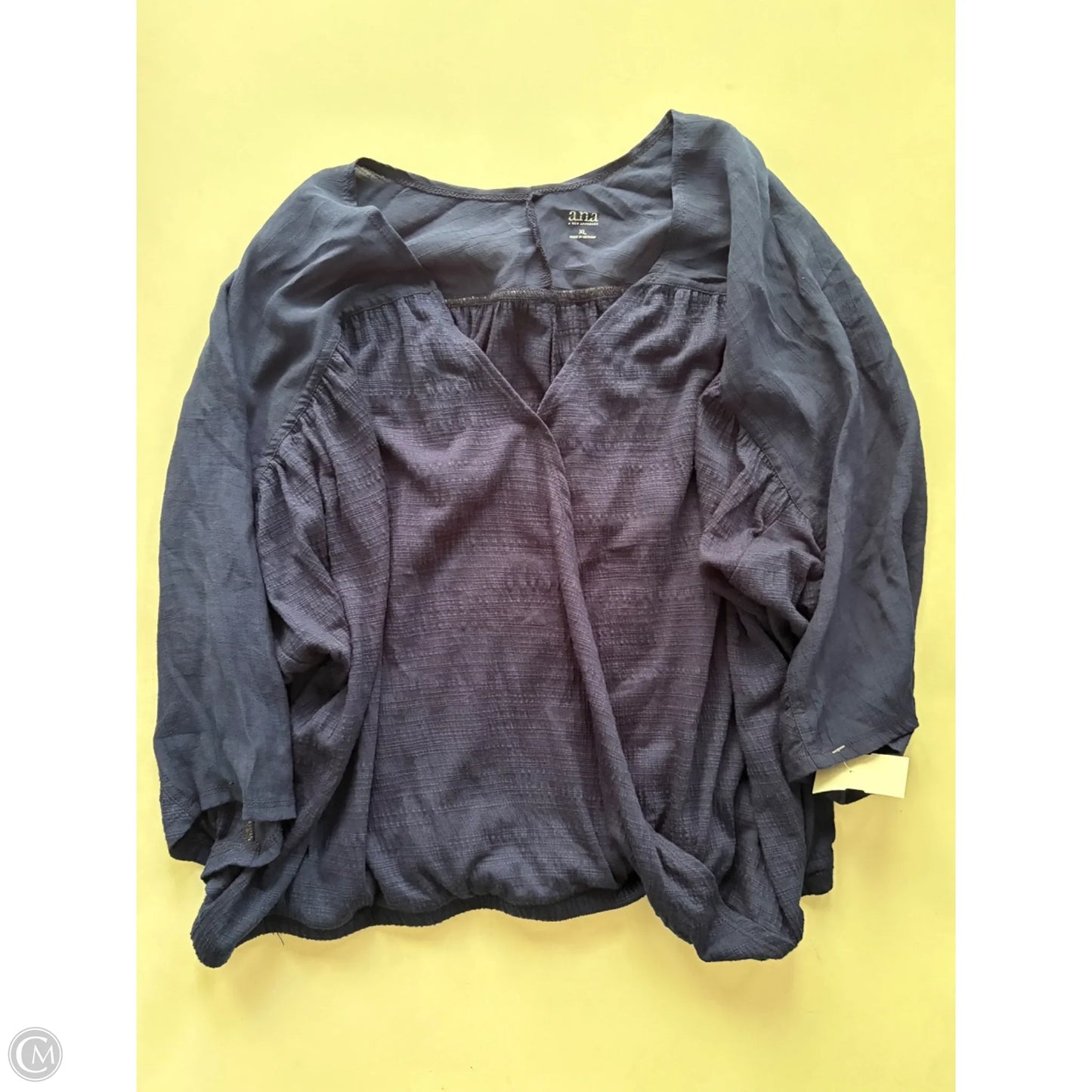 Top Short Sleeve By Ana In Navy, Size: Xl