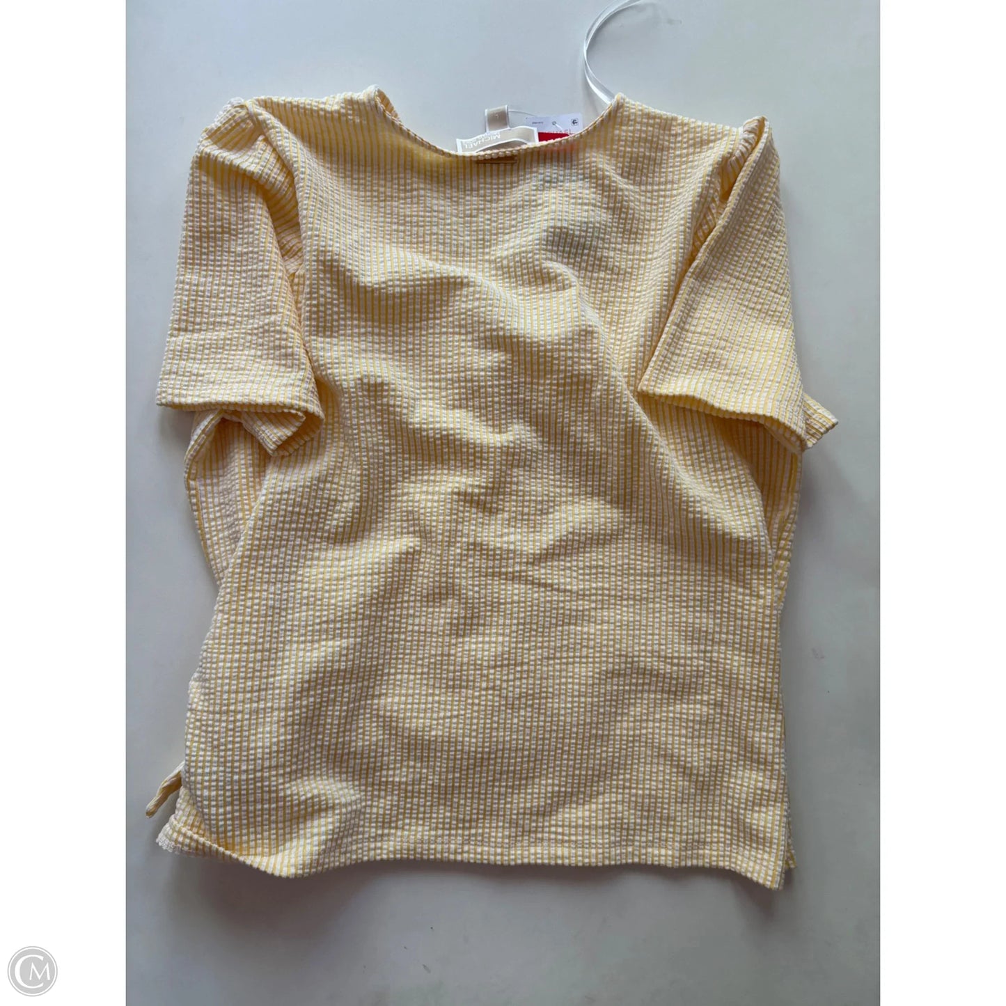 Top Short Sleeve Designer By Michael Kors In Striped Pattern, Size: L
