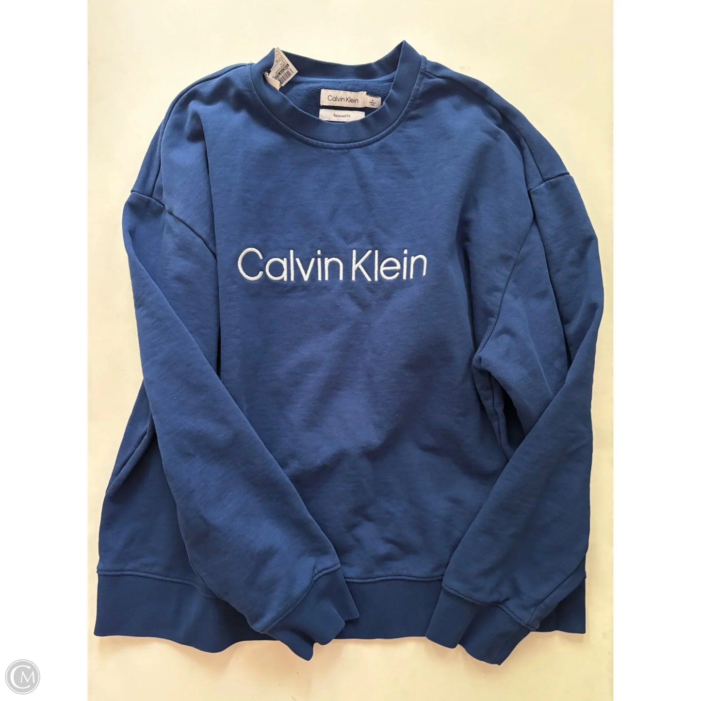 Sweatshirt Crewneck By Calvin Klein In Blue, Size: M