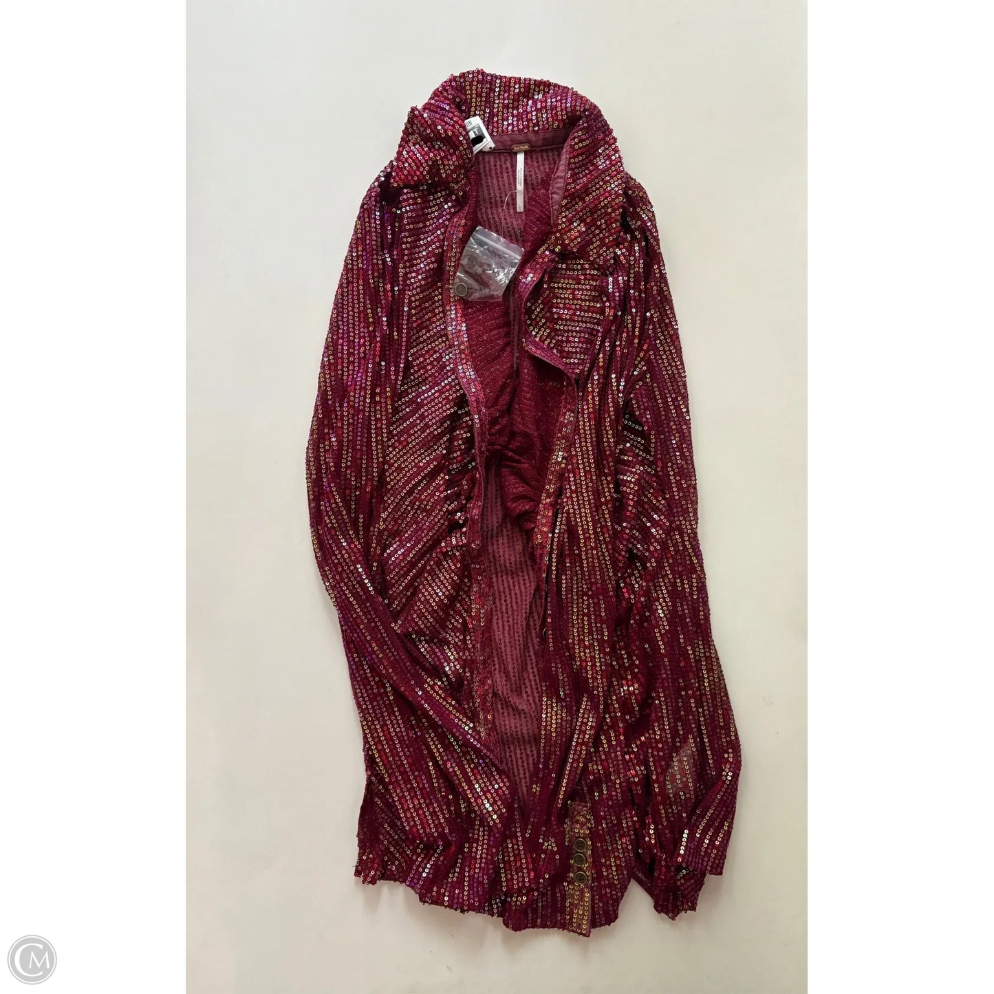 Blouse Long Sleeve By Free People In Red, Size: L
