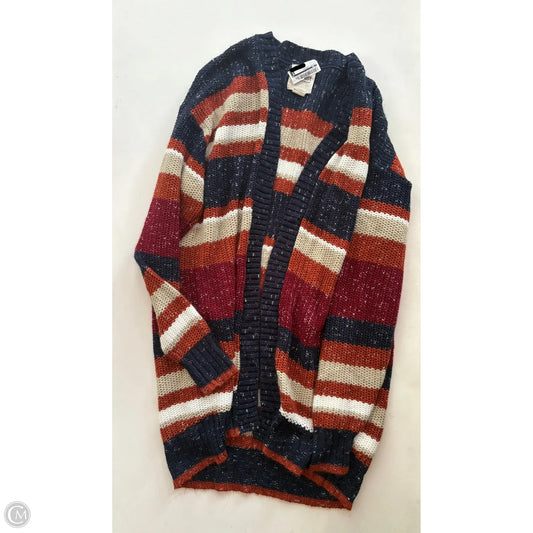 Sweater Cardigan By Up West In Striped Pattern, Size: M