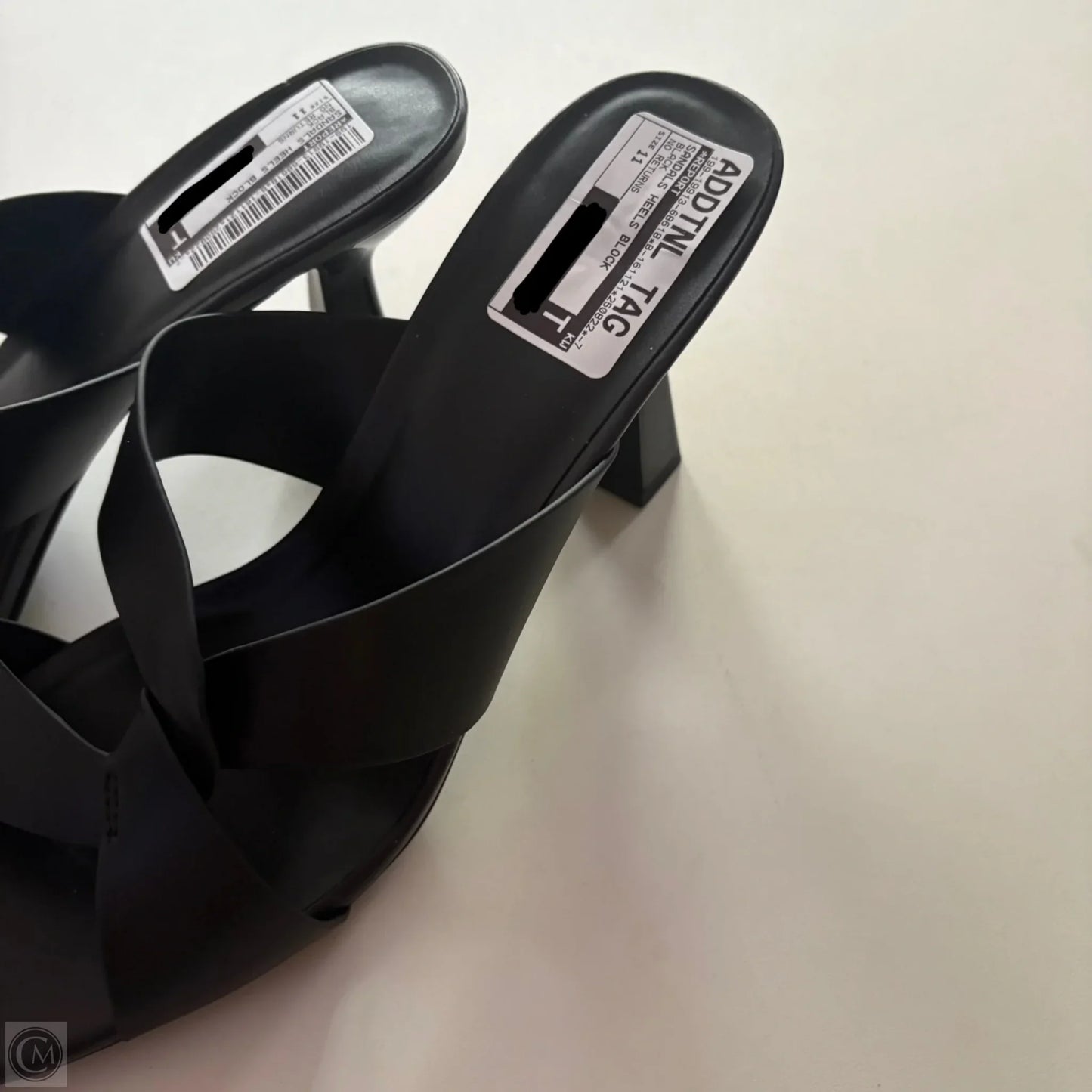 Sandals Heels Block By Report In Black, Size: 11