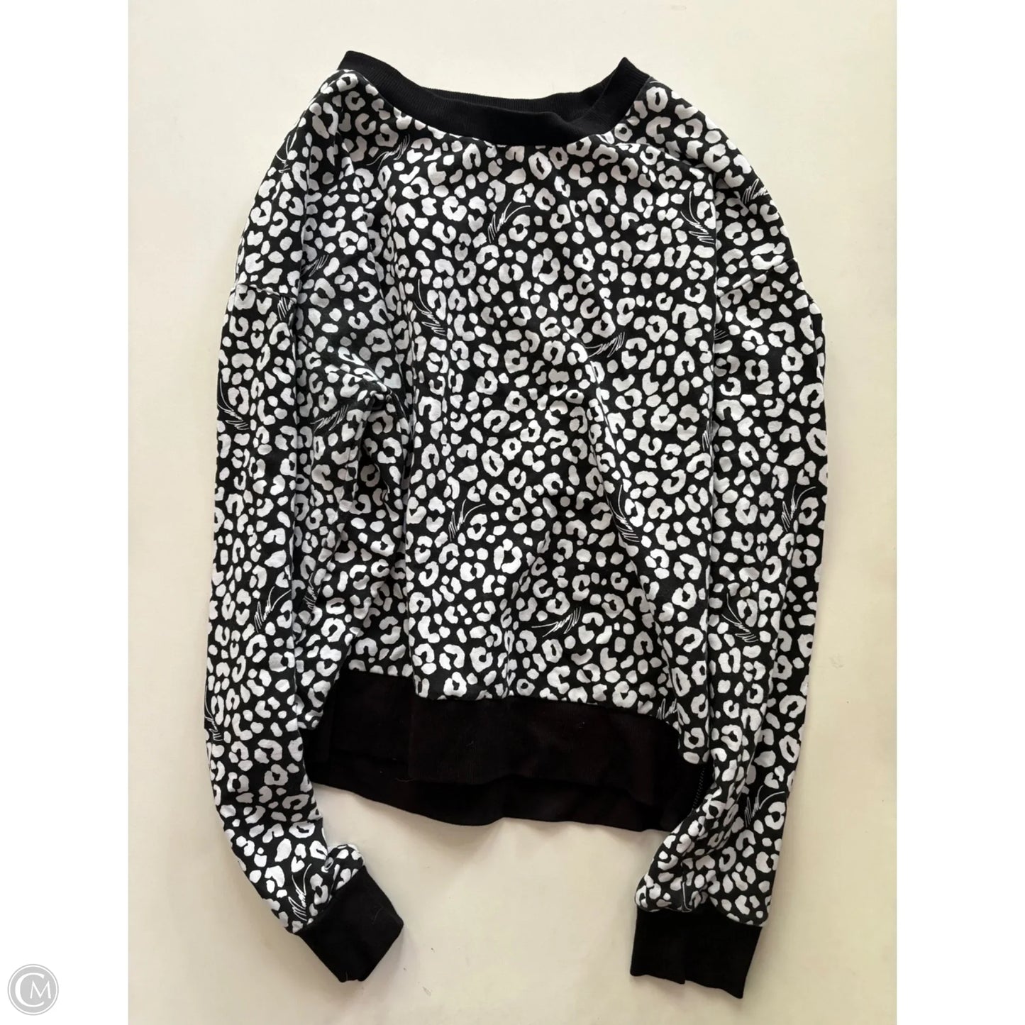 Sweatshirt Designer By Michael Kors In Animal Print, Size: L