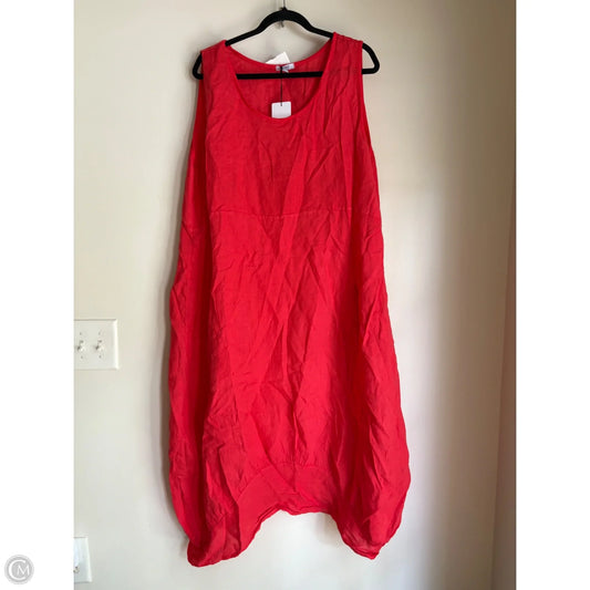 Dress Casual Midi By RoseMarie In Red, Size: 2x