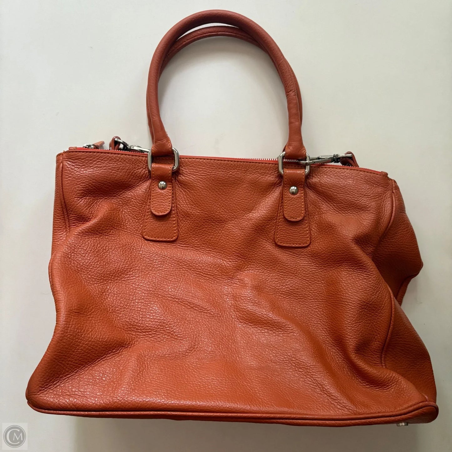 Handbag Leather By Claudia Firenze, Size: Large